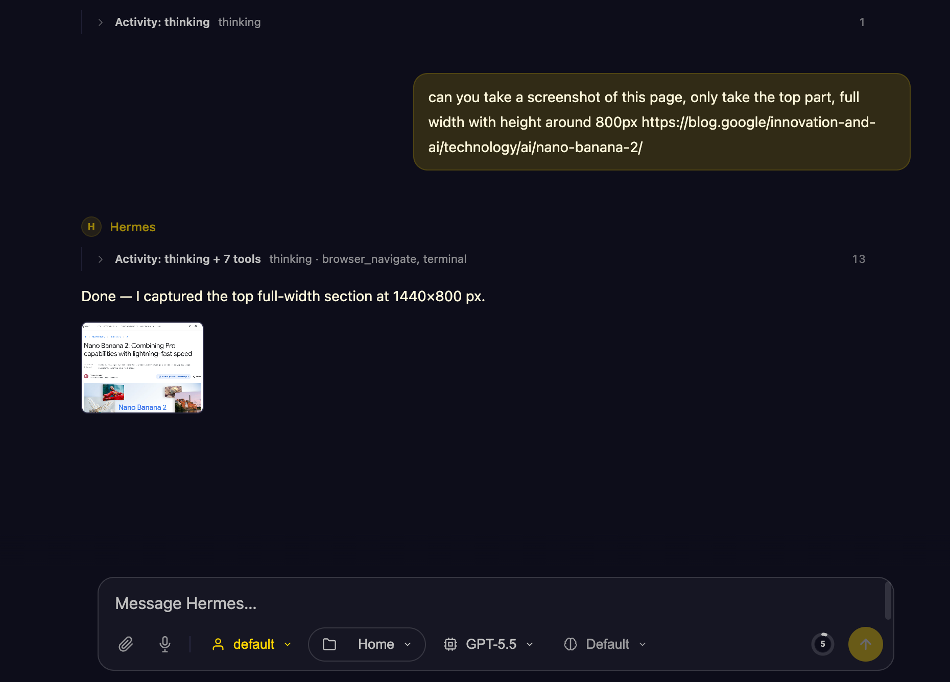 Hermes Agent Chromium Browser